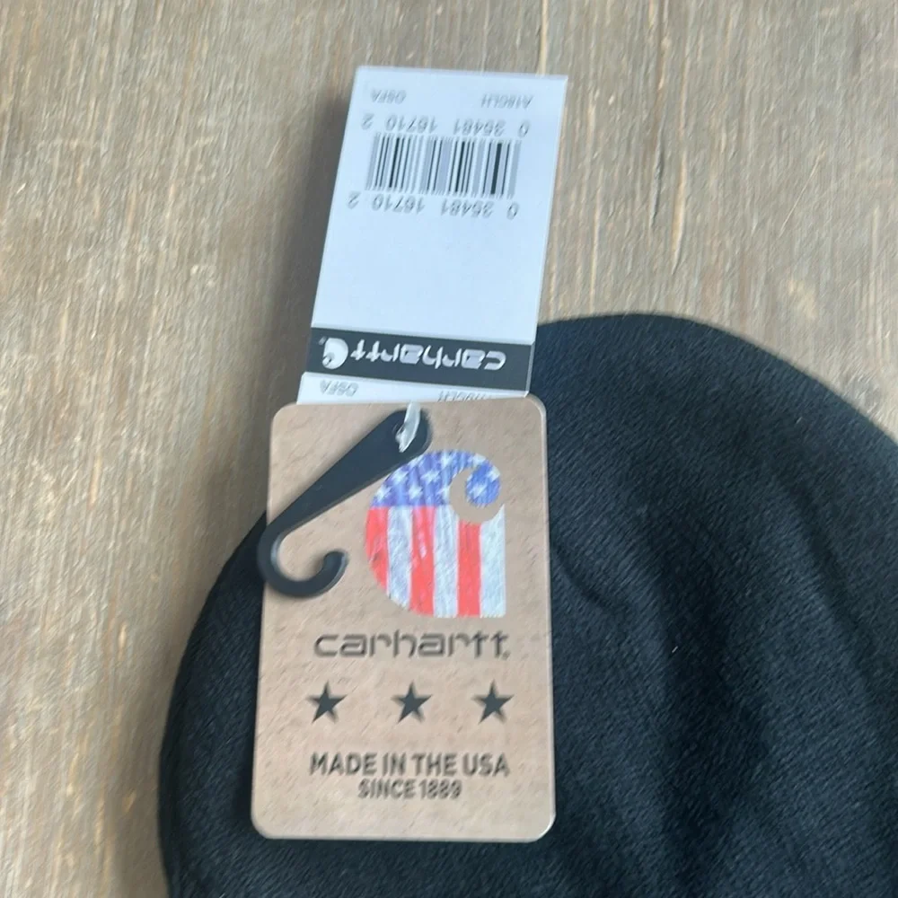 Carhartt Knit Watch Beanie Hat Black Unisex One Size NWT - Picture 5 of 7